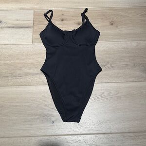 Good American Classic Black Kids One Piece